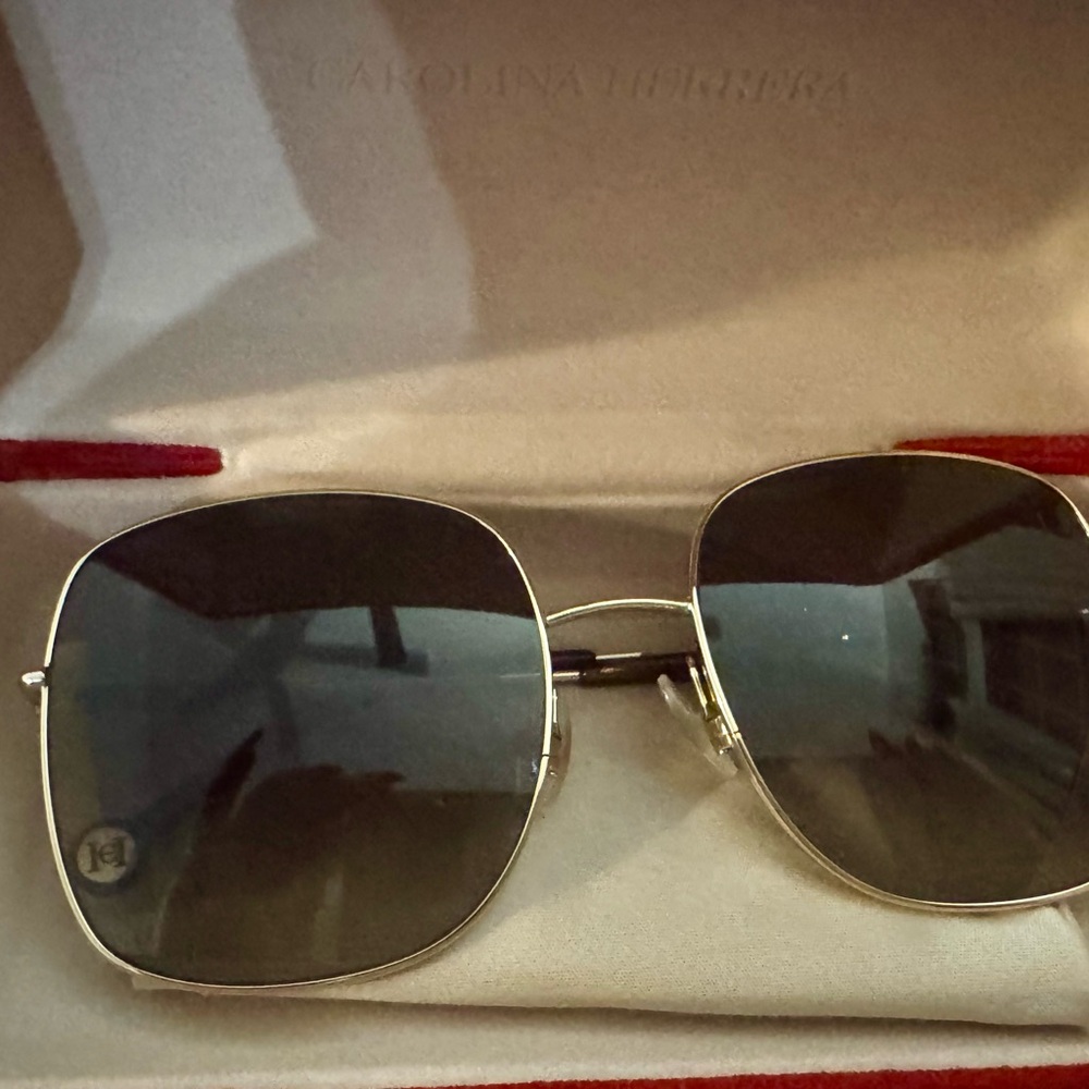 Carolina Herrera Gold Frame Sunglasses